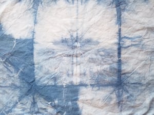 "Cornered Peaks" - Indigo Shibori Bandana/Scarf