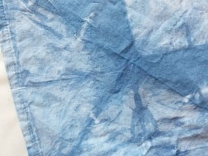 "Cornered Peaks" - Indigo Shibori Bandana/Scarf