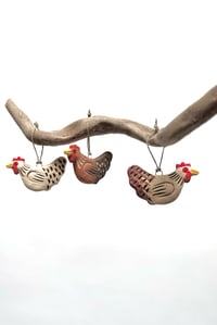 Image 2 of Chicken Ornaments - Dark and Light