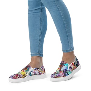 Image of "Cosmic Jazz" Women’s slip-on canvas shoes