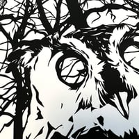 Image 3 of B&W Owl Screenprint