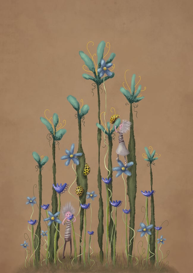 Flower Forest Greeting Card     (comes with or without words)