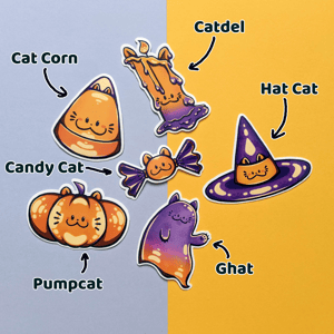Image of Spooky Cats | Stickers
