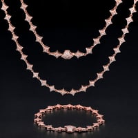 Image 2 of Moissanite Diamond Star Charm Chain/Bracelet