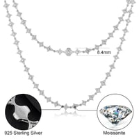 Image 5 of Moissanite Diamond Star Charm Chain/Bracelet