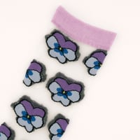 Image 3 of CouCou Suzette - Purple Pansy Sheer Socks