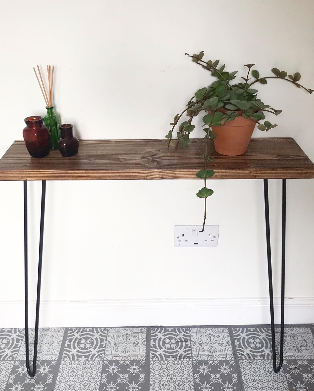Industrial Hairpin hall console table