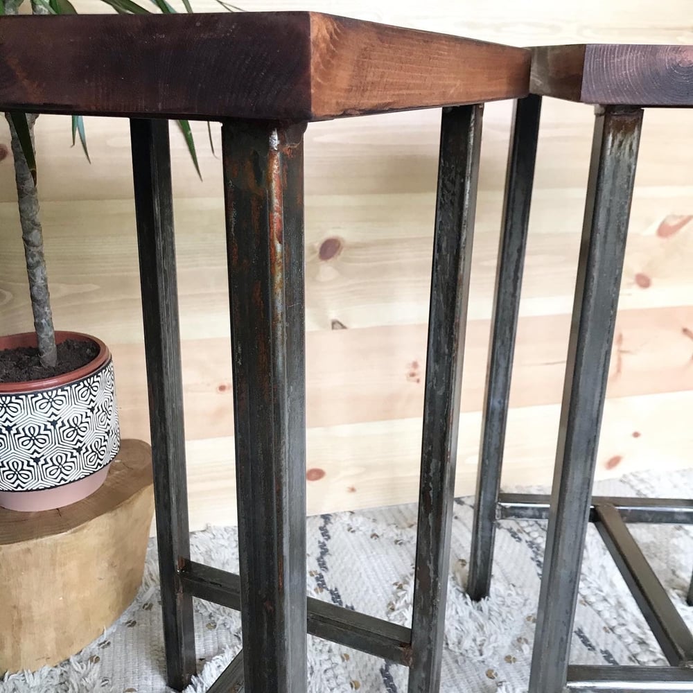 Industrial rust effect patina Bar Stool