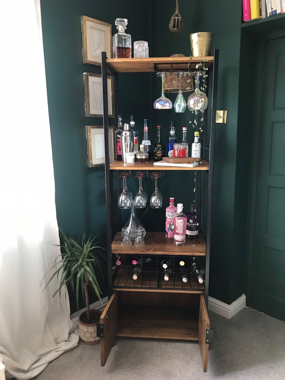 Industrial Wine Rack Bar Storage Unit