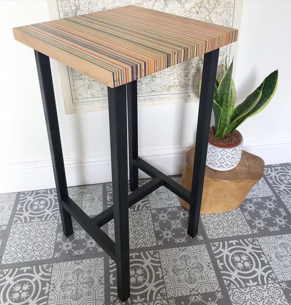 Recycled skateboard Bar Stool