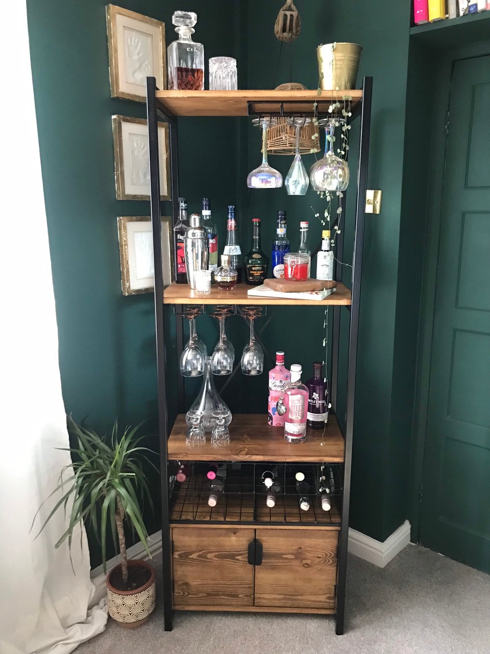 Industrial Wine Rack Bar Storage Unit