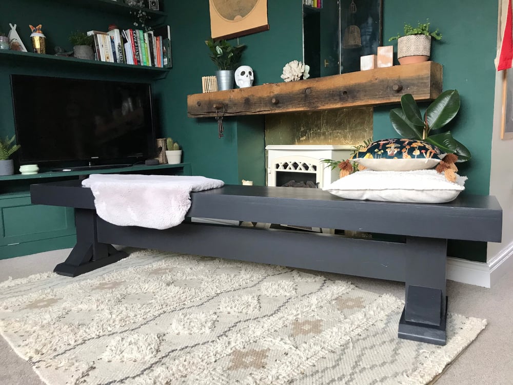 Solid farmhouse traditional bench seat