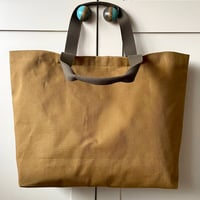 Image 1 of WAXED CANVAS LARGE TOTE TAN