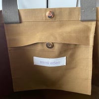 Image 4 of WAXED CANVAS LARGE TOTE TAN
