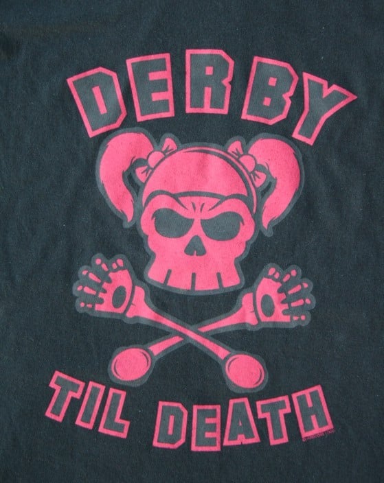 Image of Derby Til Death - Ladies & Guys Black T-Shirt