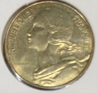 Image 3 of Cold War (France) 10 Centimes Coin - Vintage 1985 (pre-Euro)