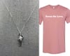 Bundled: Focus On Love. T-shirt and Custom Pendant Necklace
