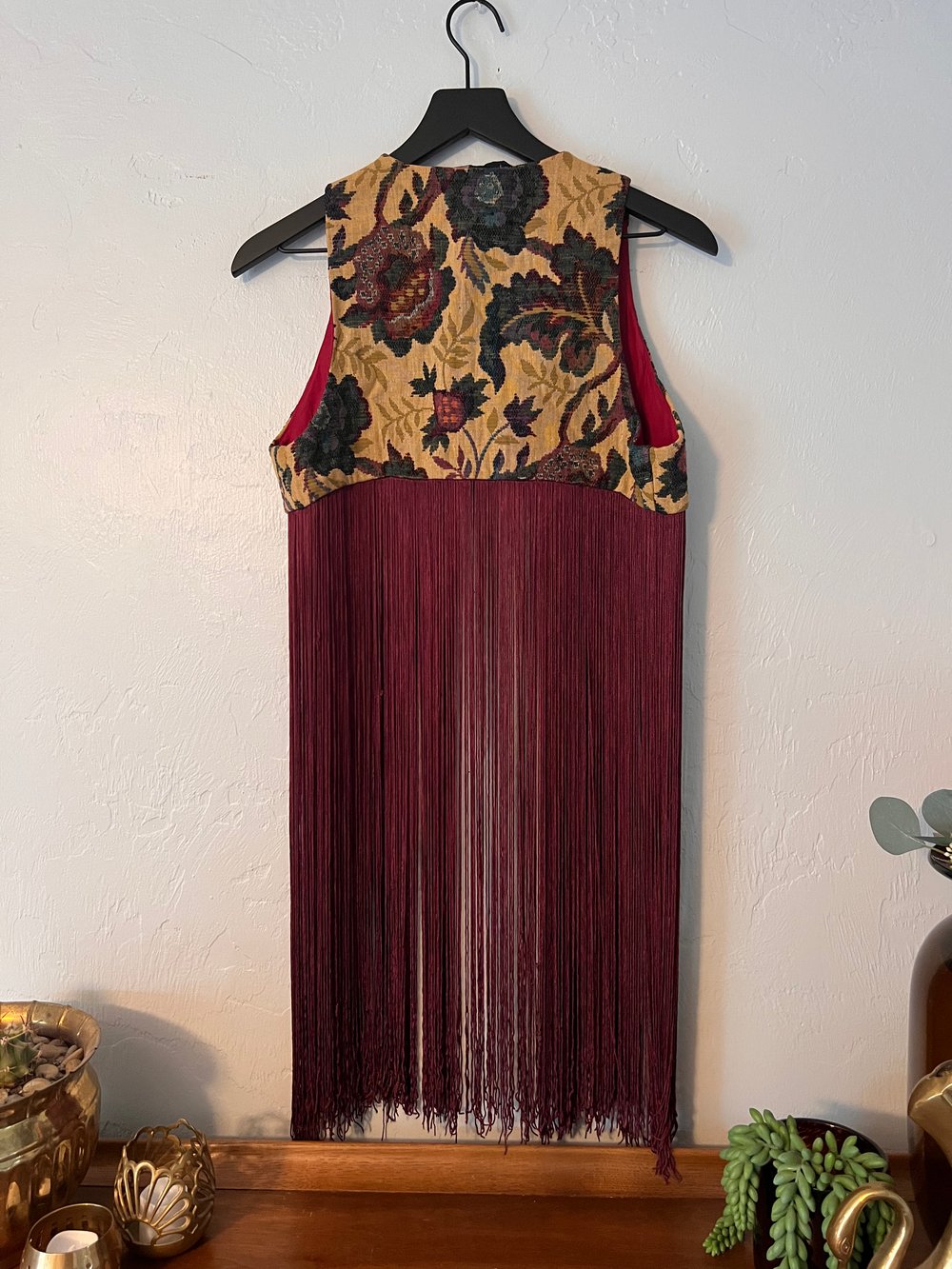 Vintage 70’s Roland Tapestry Fringe Vest (S)