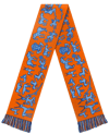 Gundestrup Cauldron Scarf - Orange and Blue