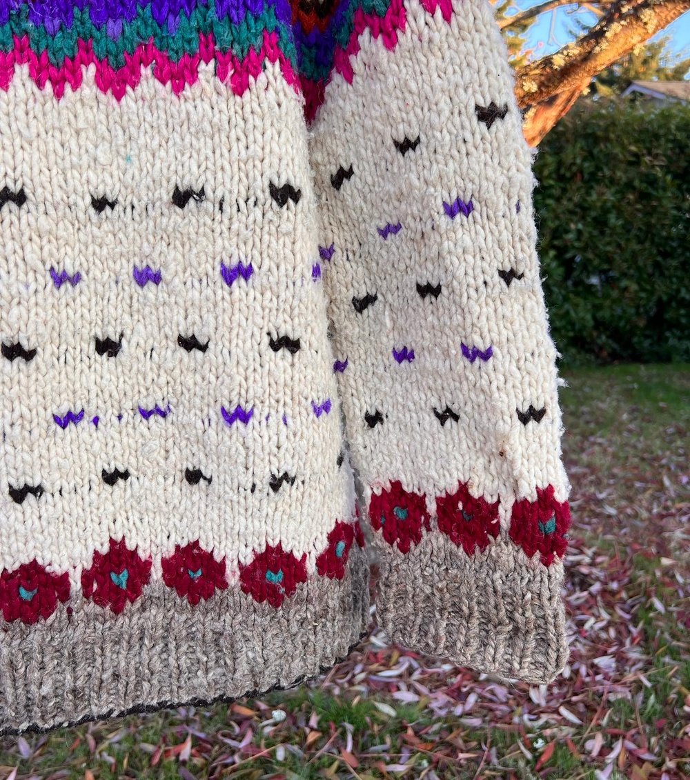 Handmade Ecuadorian Wool Sweater (M)