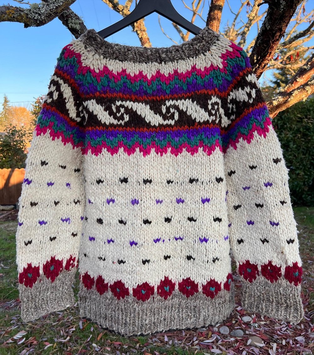 Handmade Ecuadorian Wool Sweater (M)