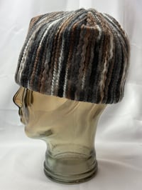 Image 6 of BROWN AND GREY KNIT BEANIE