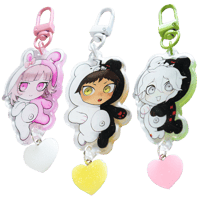 Image 1 of Hajime Komaeda Chiaki Monokuma Charm