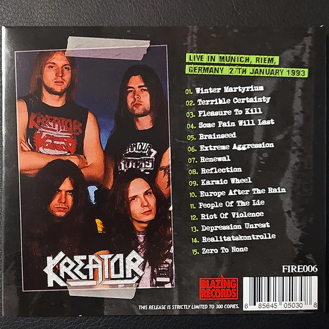 KREATOR - MUNICH AFTER THE RAIN LIVE 1993