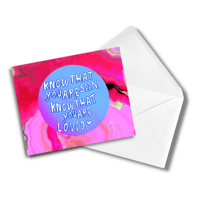 Image 1 of 💕 Know That 💕 Pink | A2 Greeting Card