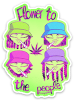 Flower to the people | Sticker