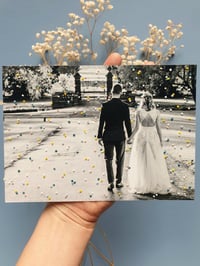 Image 2 of Embroidered wedding confetti portrait 