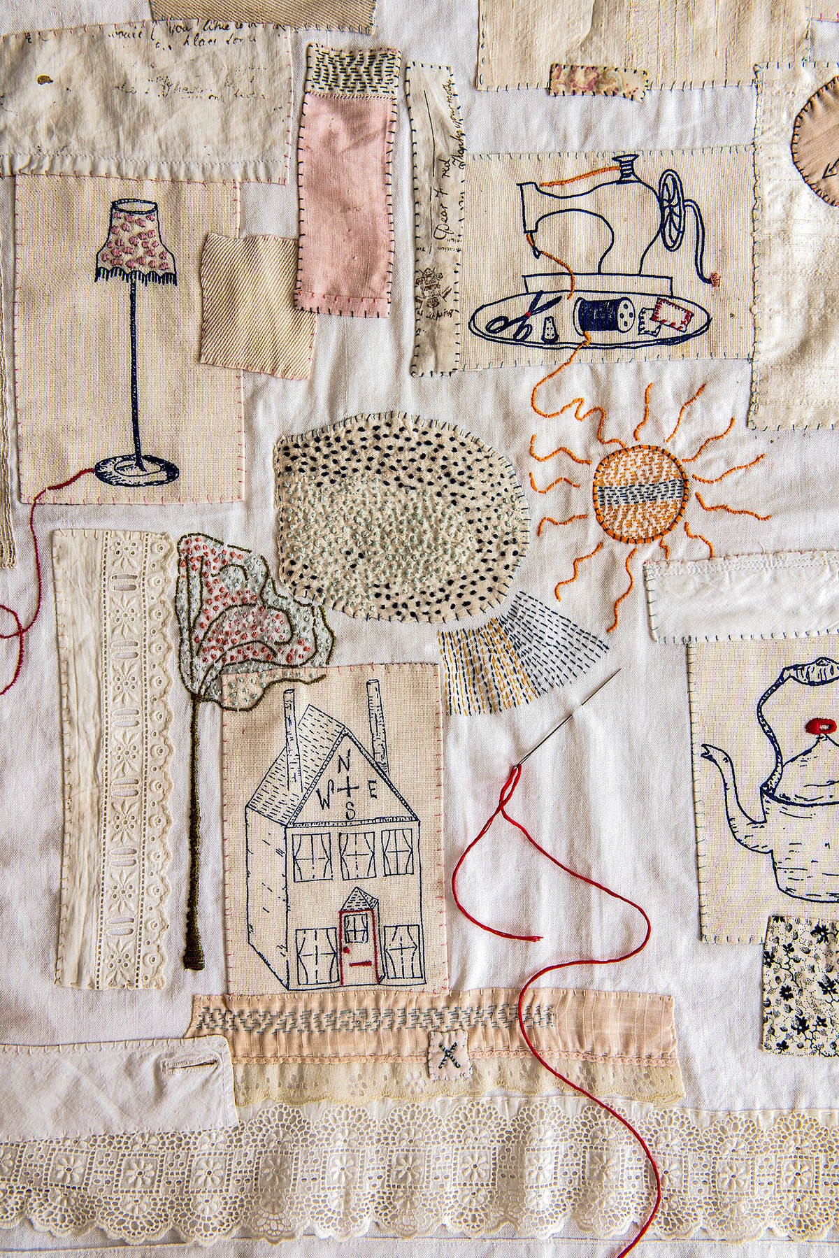 Image of Dressing Table Embroidery Template
