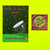 Jodrell Bank ‘Ping Us Back’ Pearlescent Postcard