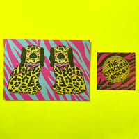 ‘Leopard Dogs’ Pearlescent Postcard