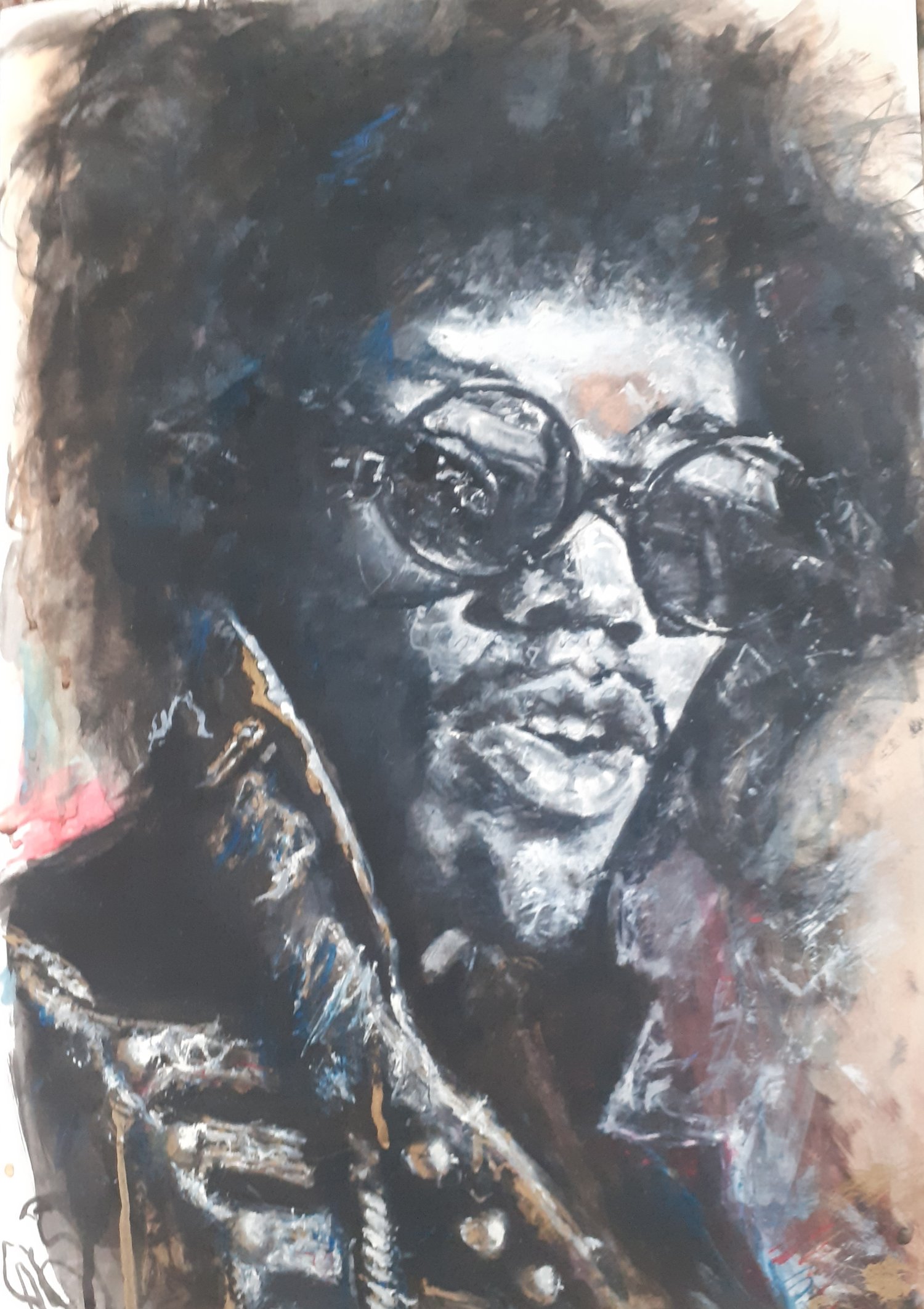 SIGNED ARTIST PROOF GICLEE  'JIMI'  NO.2 of 5  SIZE A2 (42 cm  x 59.4cm)