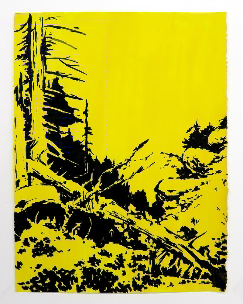 Image of Dean De Landre 'Fallen trees (yellow)' - Work On Paper 2023