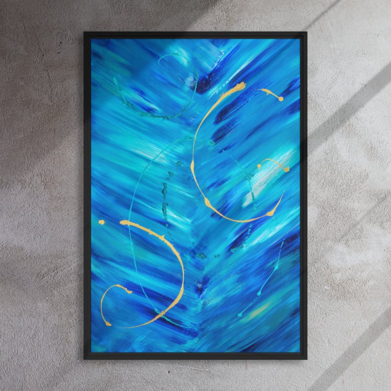 Image of "Dive" Framed canvas