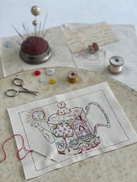 Image 3 of Tea Pot Embroidery Template
