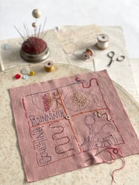 Image 1 of Stitch Sampler on Pink
