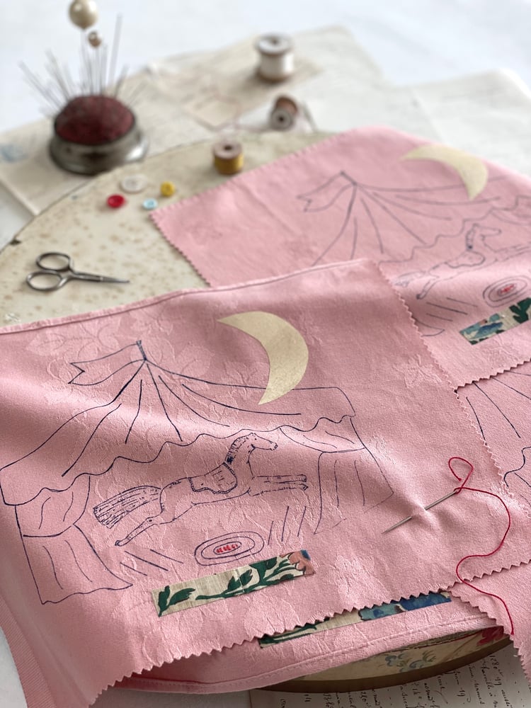 Image of Le Cirque on Pink (Embroidery Project)