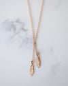 18K Gold Feather Lariat
