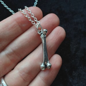 Image of Bone daddy pendant necklace 