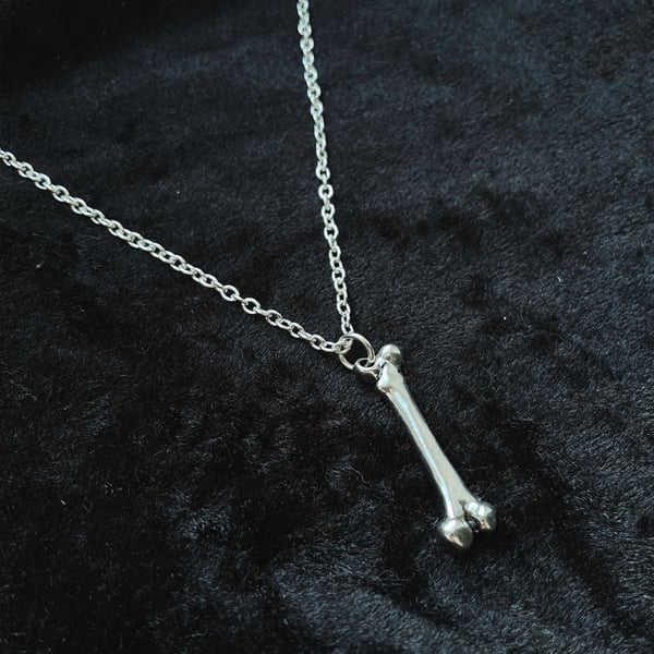 Image of Bone daddy pendant necklace 