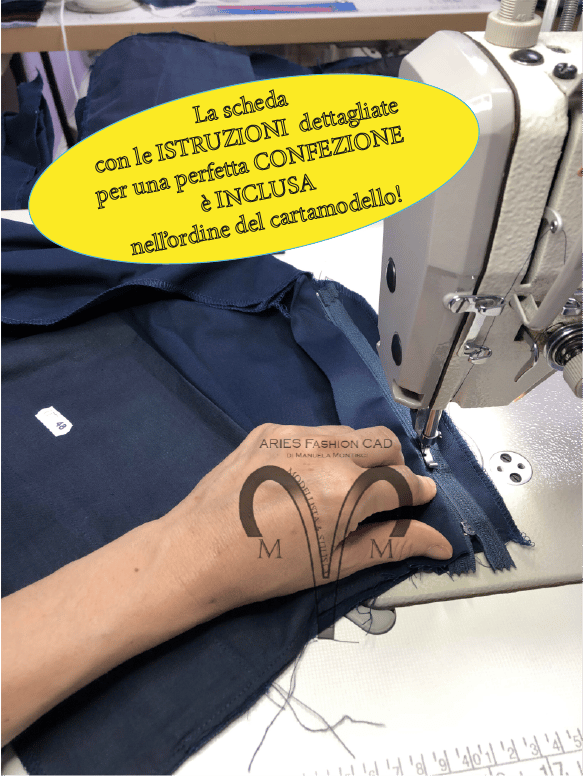 Image of Cartamodello Pantalone UOMO con tasche davanti oblique. 