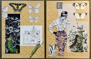 Image of livre de papillons - original, one of a kind collage