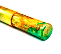 Image 1 of 'Chernobyl' custom bespoke pen blanks, high pressure cured with Alumilite Resin. Custom ready!