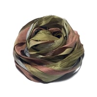 Image 4 of 10YD BARNACLES HAND DYED SARI SILK RIBBON/HAND DYED BY COLOR KISSED SILK