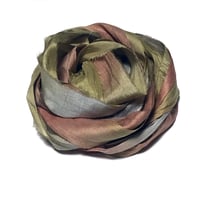 Image 1 of 10YD BARNACLES HAND DYED SARI SILK RIBBON/HAND DYED BY COLOR KISSED SILK