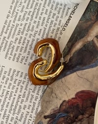 Image 3 of Geometric Irregular Pearl Hoops