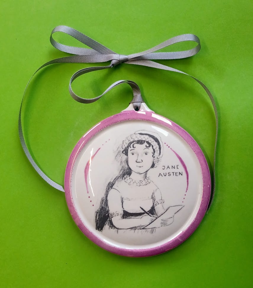 Jane Austen medallion plaque